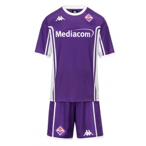 Fiorentina Replika babykläder Hemmaställ Barn 2025-26 Kortärmad (+ korta byxor)